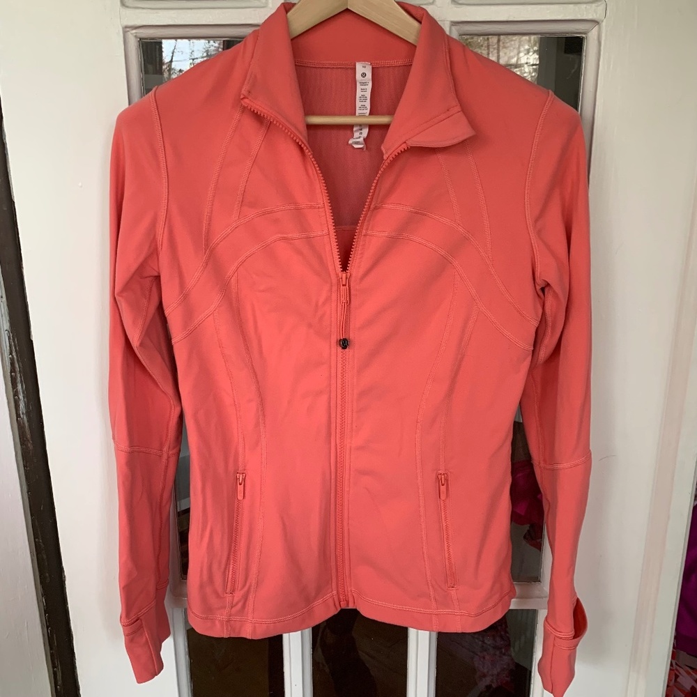 Lululemon Jacket (size 10) coral, peach athletic athleisure